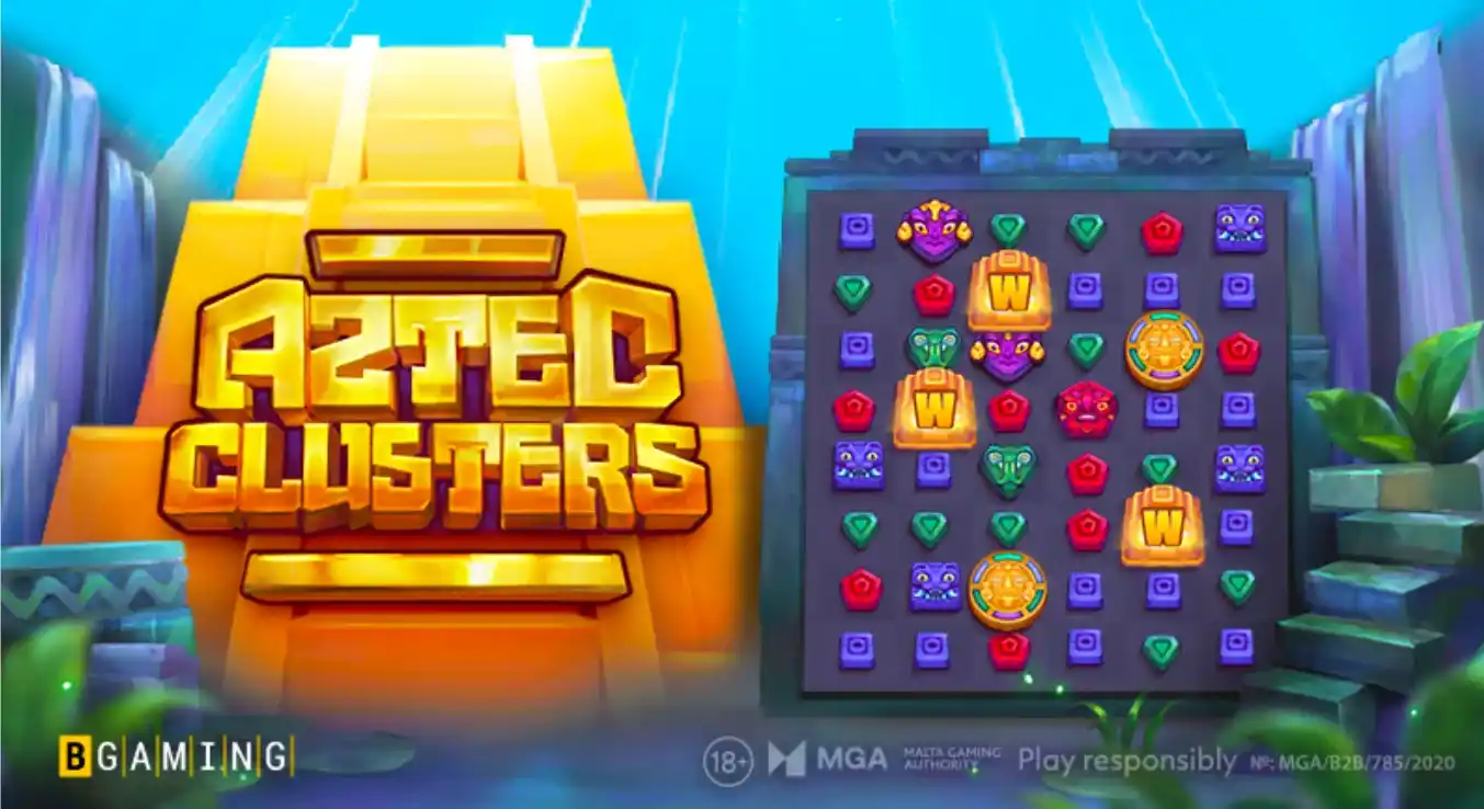 Aztec Clusters slot by BGaming with vibrant symbols.