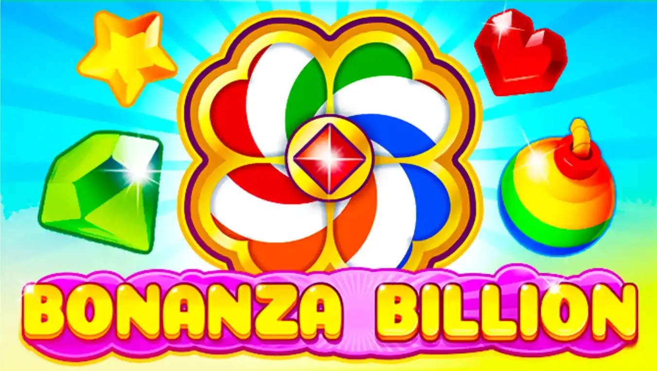 Bonanza Billion slot by BGaming with candy and gem symbols.