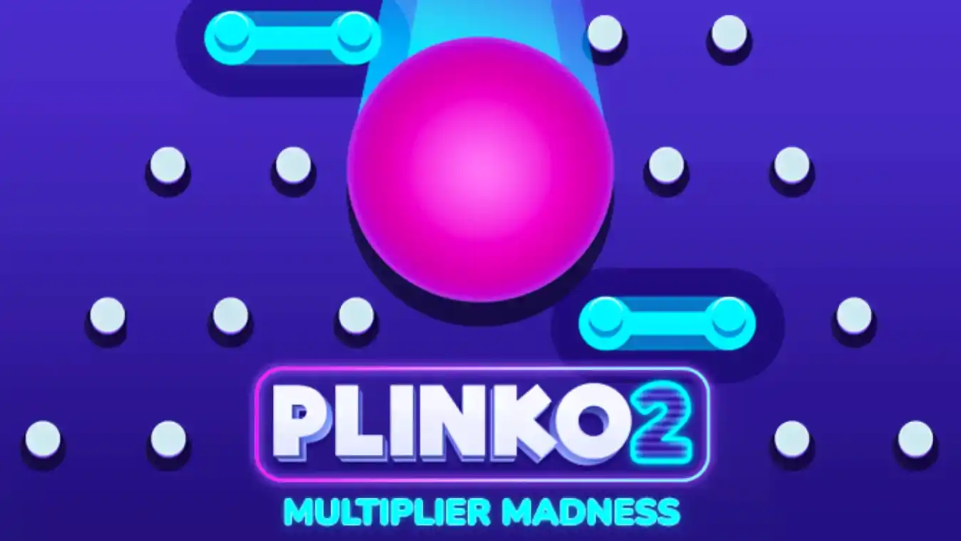 Plinko 2 game screen showing multipliers.